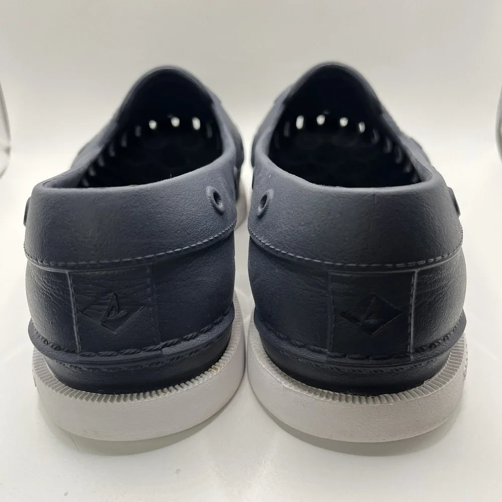 Sperry Men's 10 Topsiders Rubber Navy